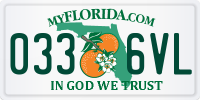 FL license plate 0336VL
