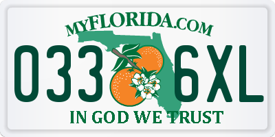 FL license plate 0336XL
