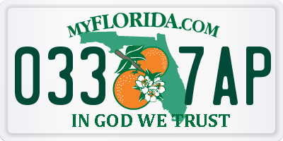 FL license plate 0337AP