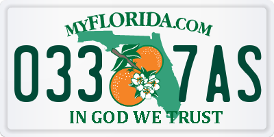 FL license plate 0337AS