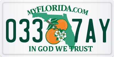 FL license plate 0337AY