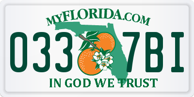 FL license plate 0337BI