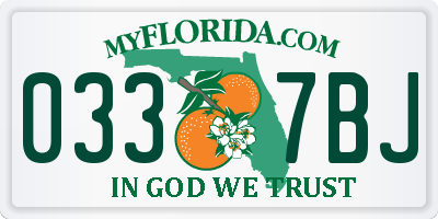 FL license plate 0337BJ