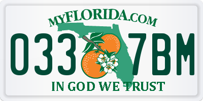 FL license plate 0337BM