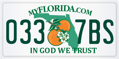 FL license plate 0337BS