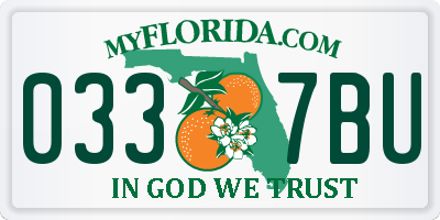 FL license plate 0337BU