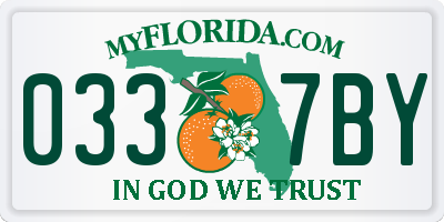 FL license plate 0337BY