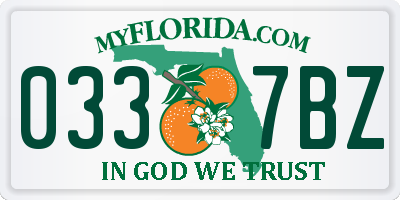 FL license plate 0337BZ