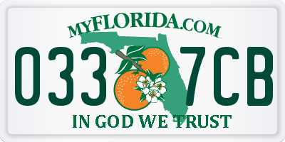 FL license plate 0337CB