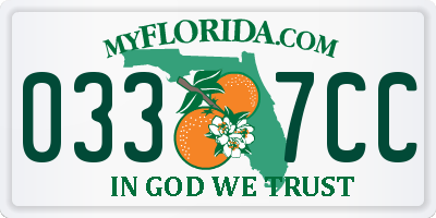 FL license plate 0337CC