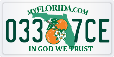 FL license plate 0337CE