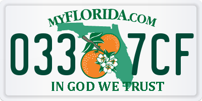 FL license plate 0337CF