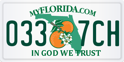FL license plate 0337CH
