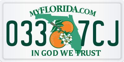 FL license plate 0337CJ