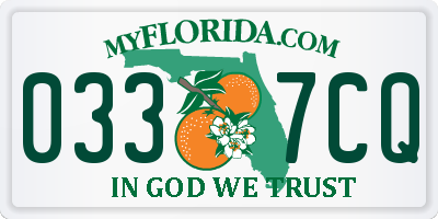 FL license plate 0337CQ