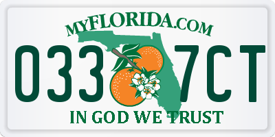 FL license plate 0337CT