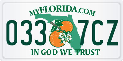 FL license plate 0337CZ