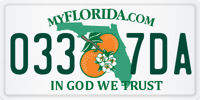 FL license plate 0337DA