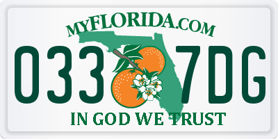 FL license plate 0337DG