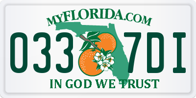 FL license plate 0337DI