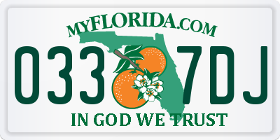 FL license plate 0337DJ