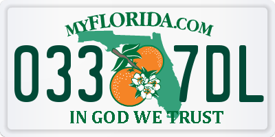 FL license plate 0337DL