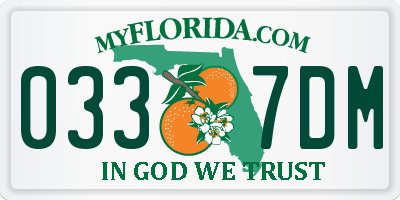 FL license plate 0337DM