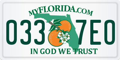 FL license plate 0337EO