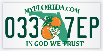 FL license plate 0337EP