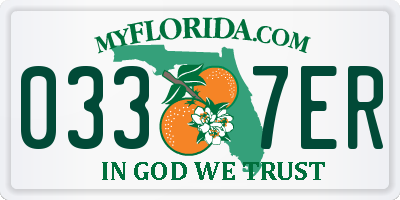 FL license plate 0337ER