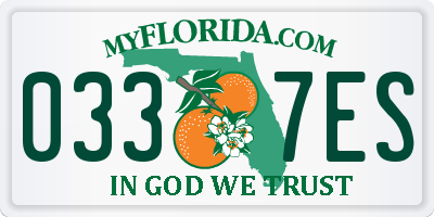 FL license plate 0337ES