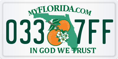 FL license plate 0337FF