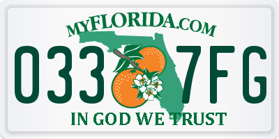 FL license plate 0337FG
