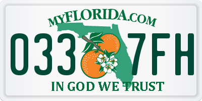 FL license plate 0337FH