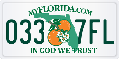FL license plate 0337FL