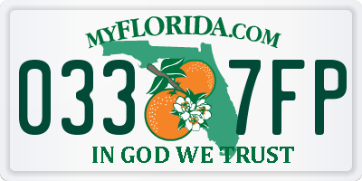 FL license plate 0337FP