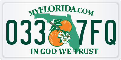 FL license plate 0337FQ