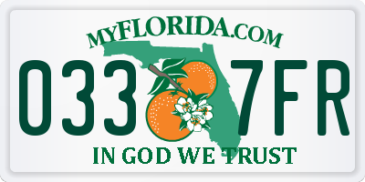 FL license plate 0337FR