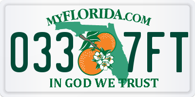 FL license plate 0337FT