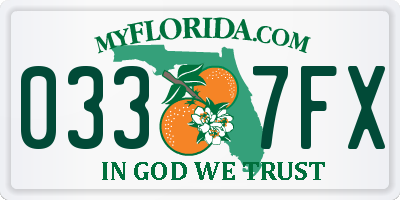 FL license plate 0337FX