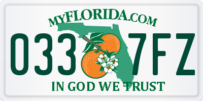 FL license plate 0337FZ