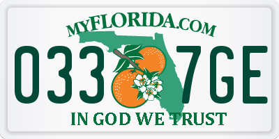 FL license plate 0337GE