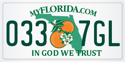 FL license plate 0337GL