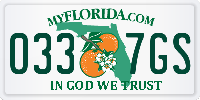 FL license plate 0337GS