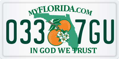 FL license plate 0337GU
