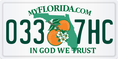 FL license plate 0337HC