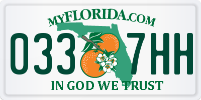 FL license plate 0337HH