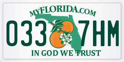 FL license plate 0337HM