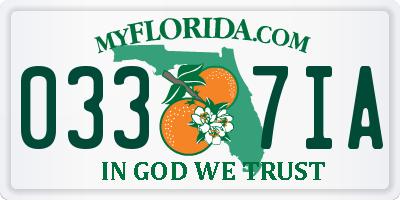 FL license plate 0337IA
