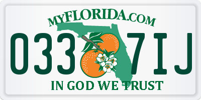 FL license plate 0337IJ